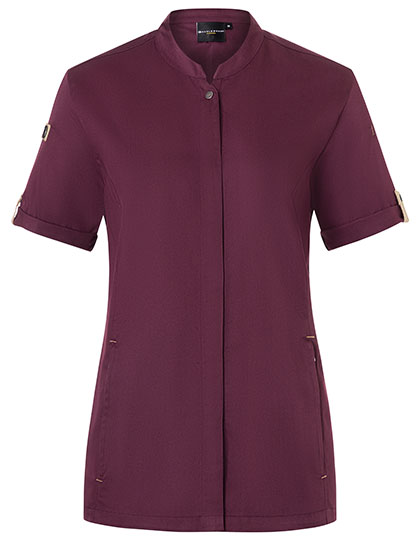 Damenkochjacke Green-Generation Kurzarm - Aubergine (ca. Pantone 5185C)