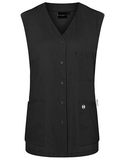 Ärmelloser Damenkasack Essential - Black (ca. Pantone 419C)