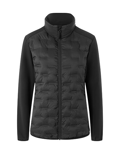 Damen Fleece-Hybrid Jacket - Black (ca. Pantone 419C)