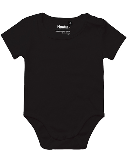 Babies Short Sleeve Bodystocking - Black