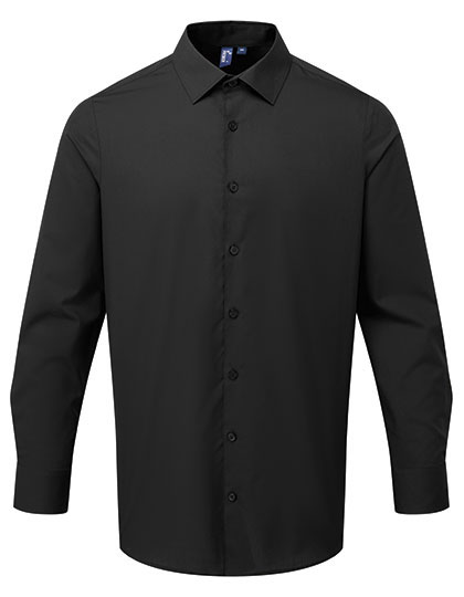 Men’s Long Sleeve ‘Recyclight’ Poplin Shirt - Black