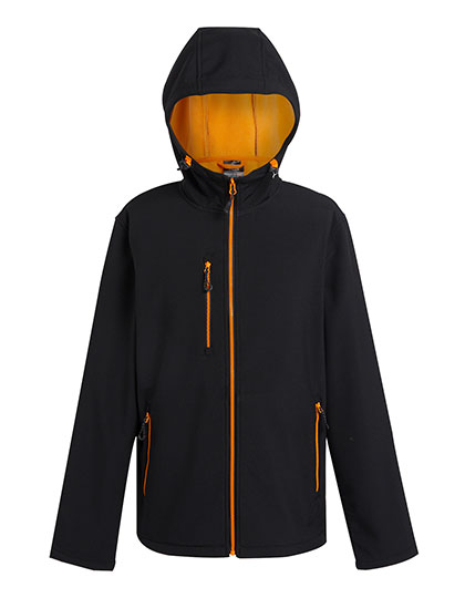 Navigate 2-Layer Hooded Softshell Jacket - Black