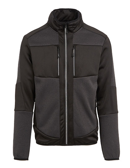 E-volve Unisex Knit Effect Stretch Midlayer Jacket - Ash (Heather)