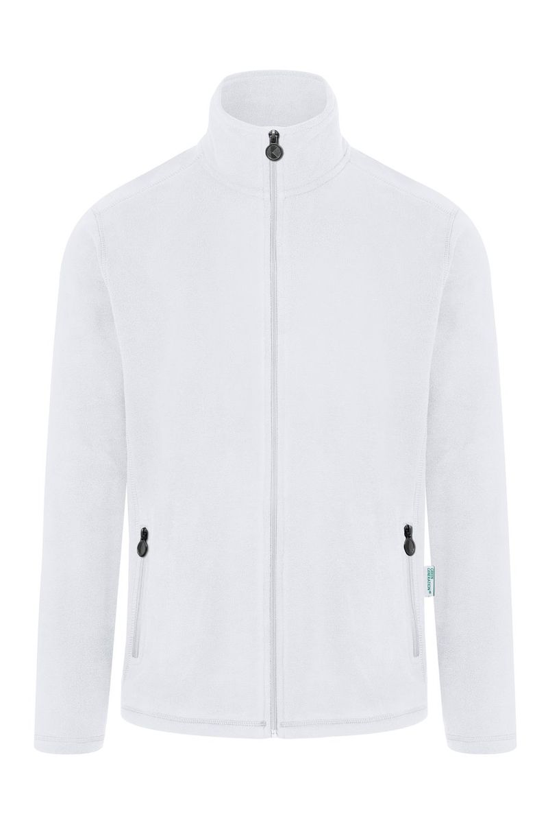 Herren Workwear Fleecejacke Warm-Up - White