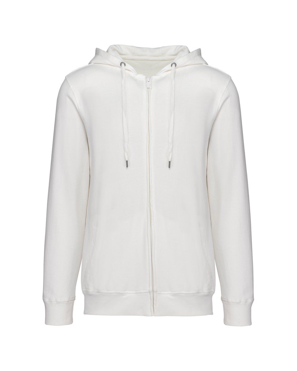Unisex-Kapuzensweatshirt aus French Terry mit Reißverschluss - Vorne