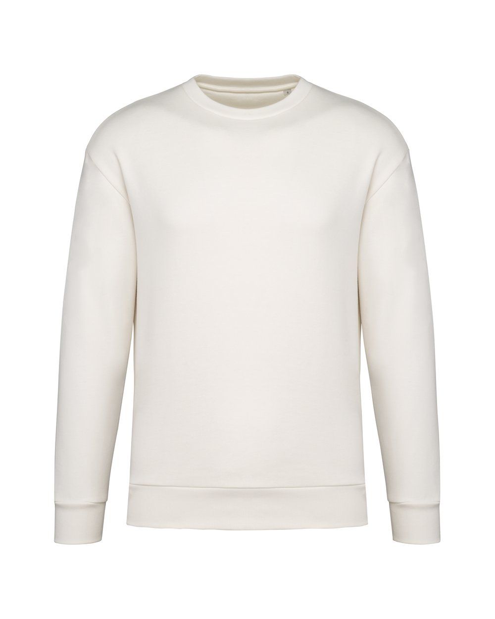Unisex Sweatshirt mit Rundhalsausschnitt und hängenden Schultern aus gebürstetem Molton - Vorne