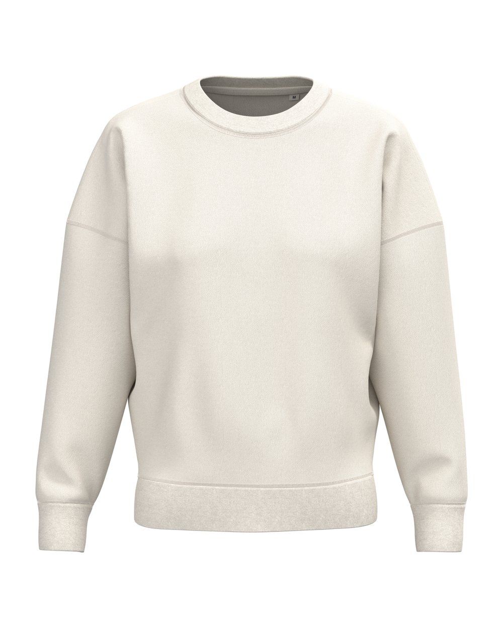 Sweatshirt mit Rundhalsausschnitt und überschnittenen Schultern, Damen - Vorne