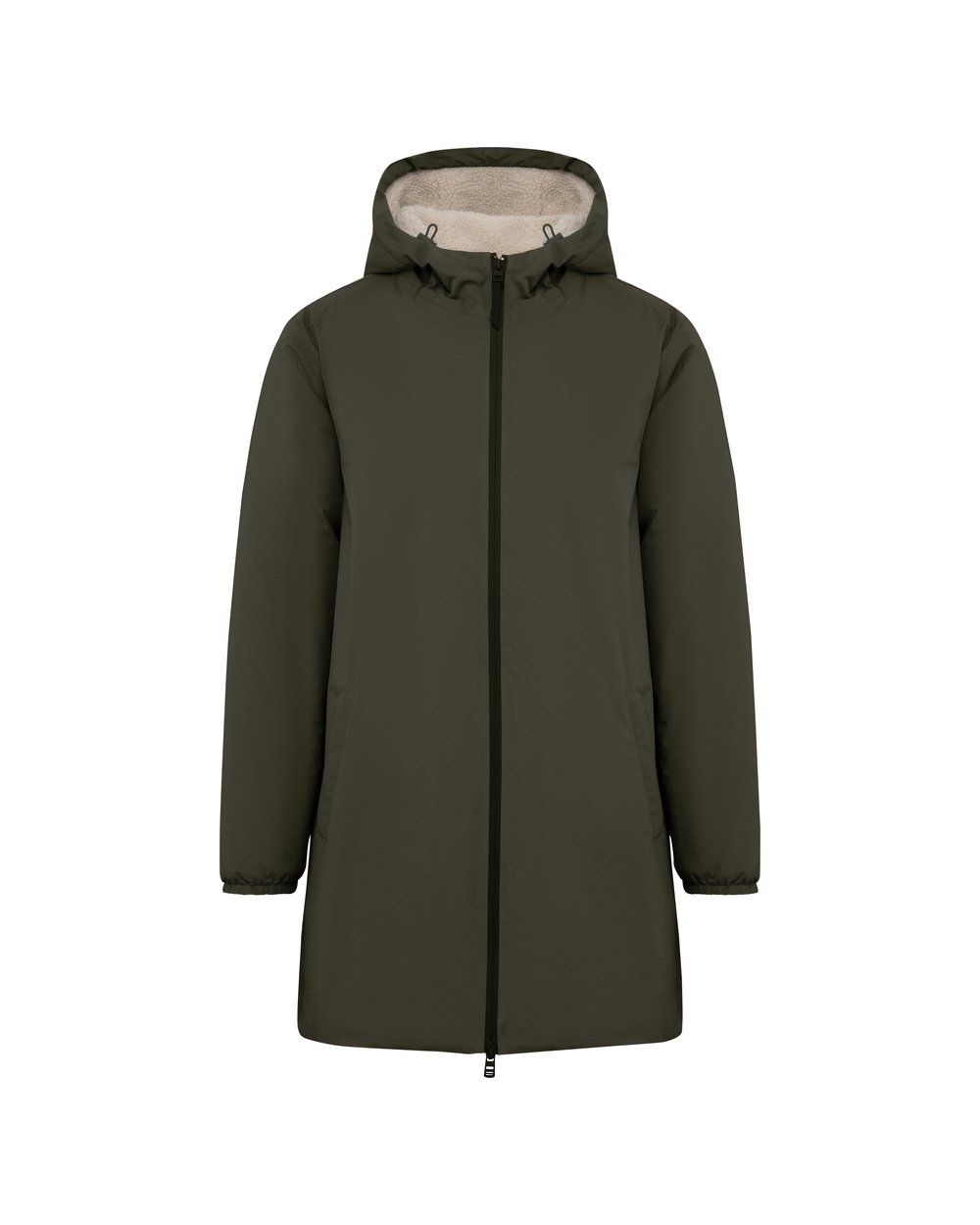 Vollständige wasserdichte und gefütterte Sherpa Unisex-Jacke - Vorne