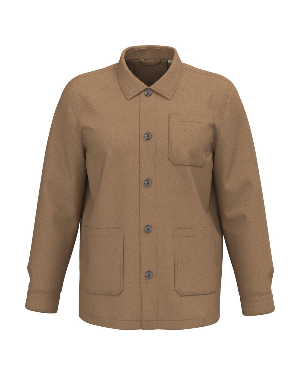 Gewaschene Unisex-Workerjacke - Vorne