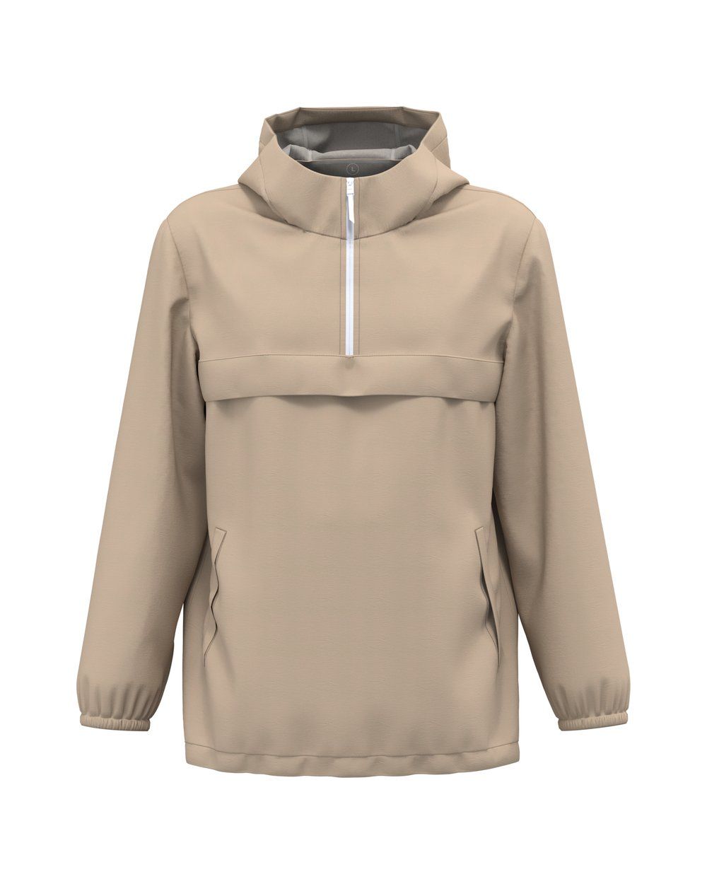 Wasserdichte Unisex-Windjacke mit Viertel-Reißverschluss - Vorne