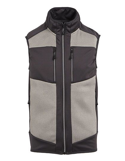 E-volve Unisex Knit Effect Stretch Bodywarmer - Mineral Grey