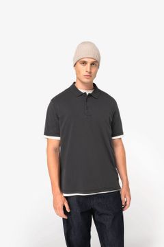 Ausgewaschenes Herren-Polohemd aus Jersey, Foto 1
