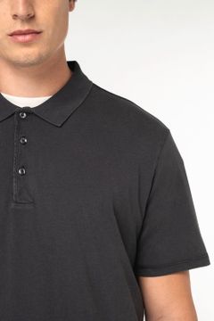 Ausgewaschenes Herren-Polohemd aus Jersey, Foto 6