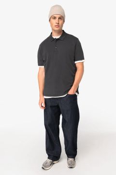 Ausgewaschenes Herren-Polohemd aus Jersey, Foto 2