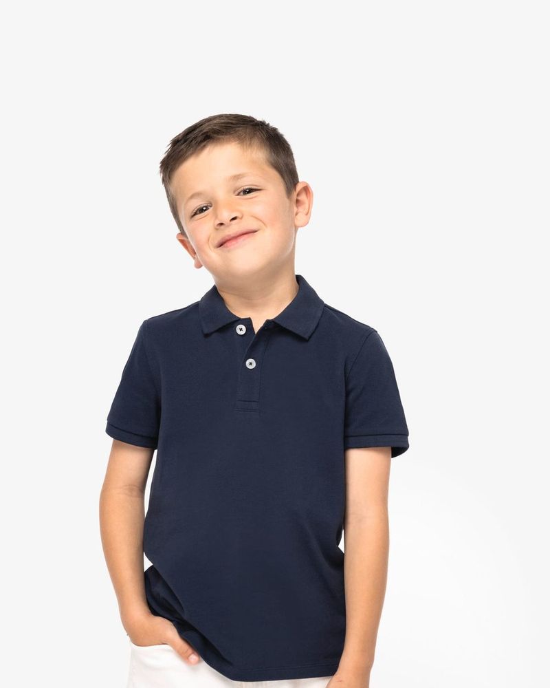 Polohemd aus Pikeetrikot für Kinder - White