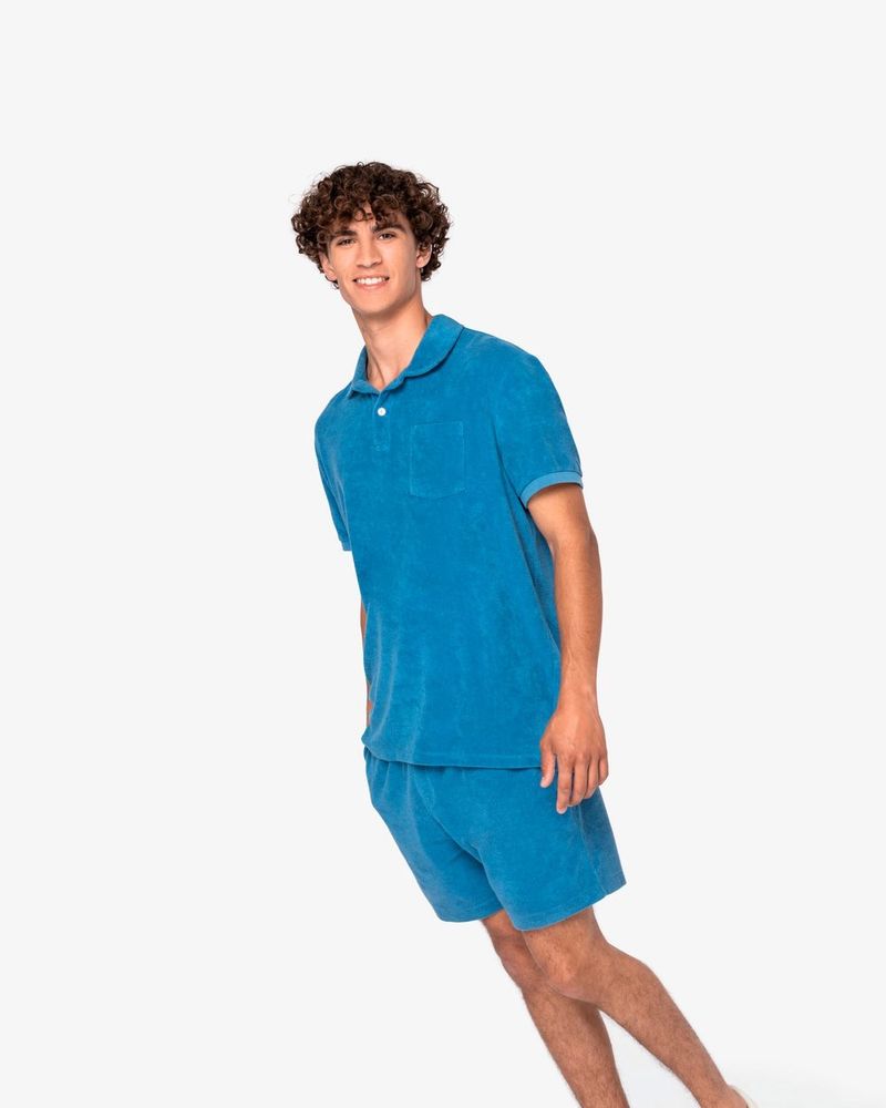 Herren-Polohemd aus Frottee - Ivory