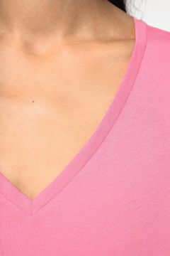 Loose Damen-T-Shirt mit V-Ausschnitt, Foto 6