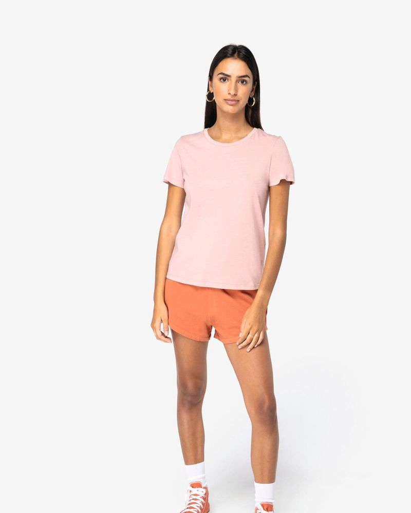 Ausgewaschenes Damen-T-Shirt - Washed Petal Rose