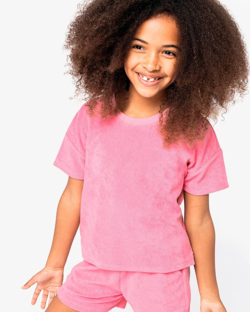 T-Shirt aus Frottee für Mädchen - Ivory