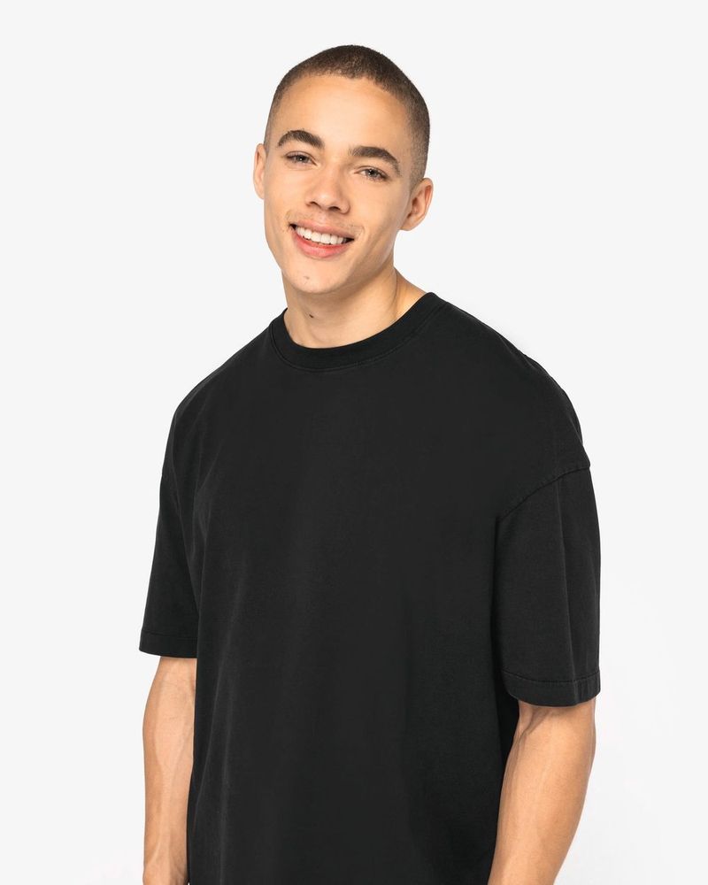 Ausgewaschenes Oversize Herren T-Shirt - Washed Navy Blue