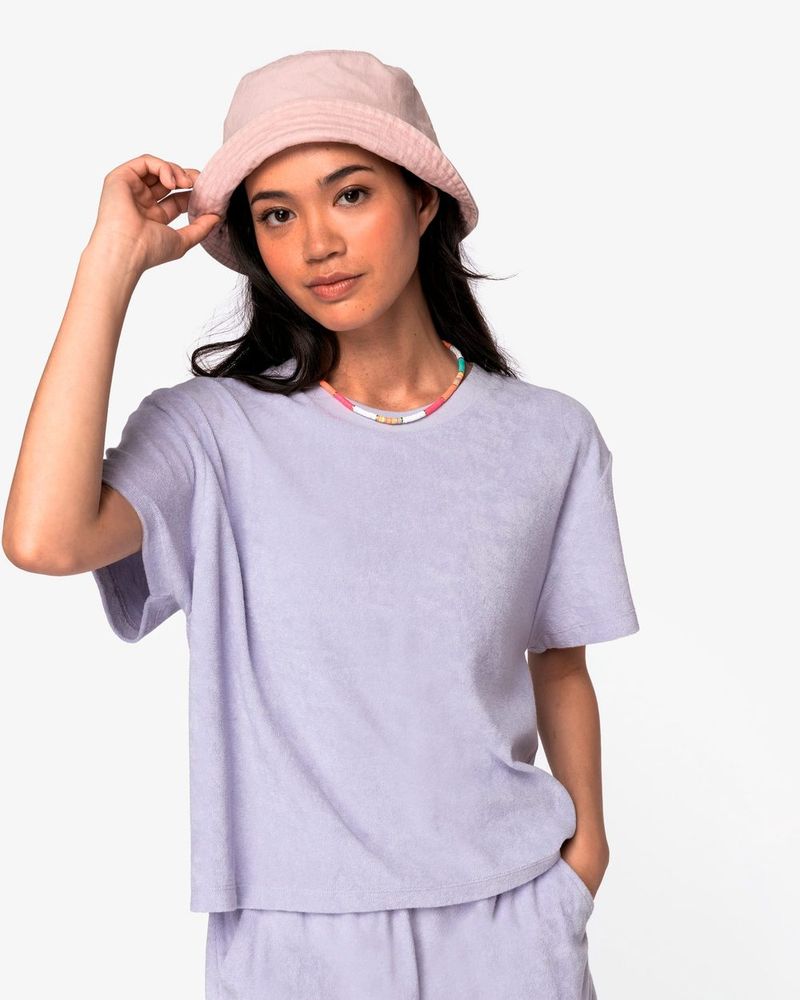 Damen-T-Shirt aus Frottee - Ivory