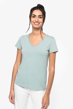 Damen T-Shirt mit V-Ausschnitt, Foto 1
