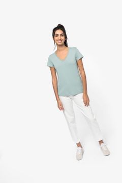 Damen T-Shirt mit V-Ausschnitt, Foto 2