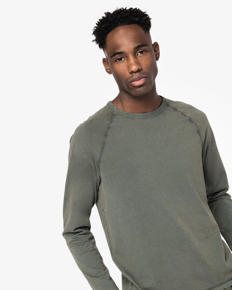 Raglan-Langarmshirt für Herren - Washed Ivory