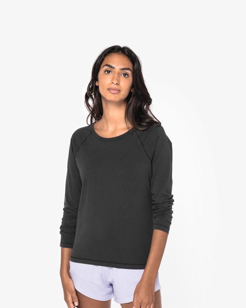 Raglan-Langarmshirt für Damen - Washed Ivory