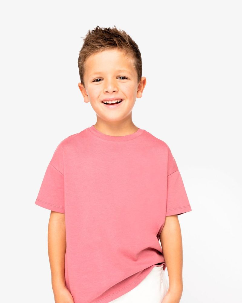 T-Shirt mit hängenden Schultern für Kinder - White