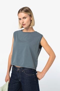 Ärmelloses Cropped Damen-T-Shirt, Foto 3