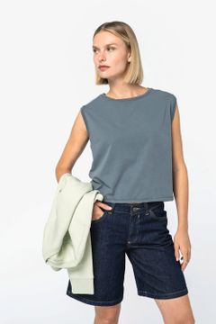 Ärmelloses Cropped Damen-T-Shirt, Foto 1