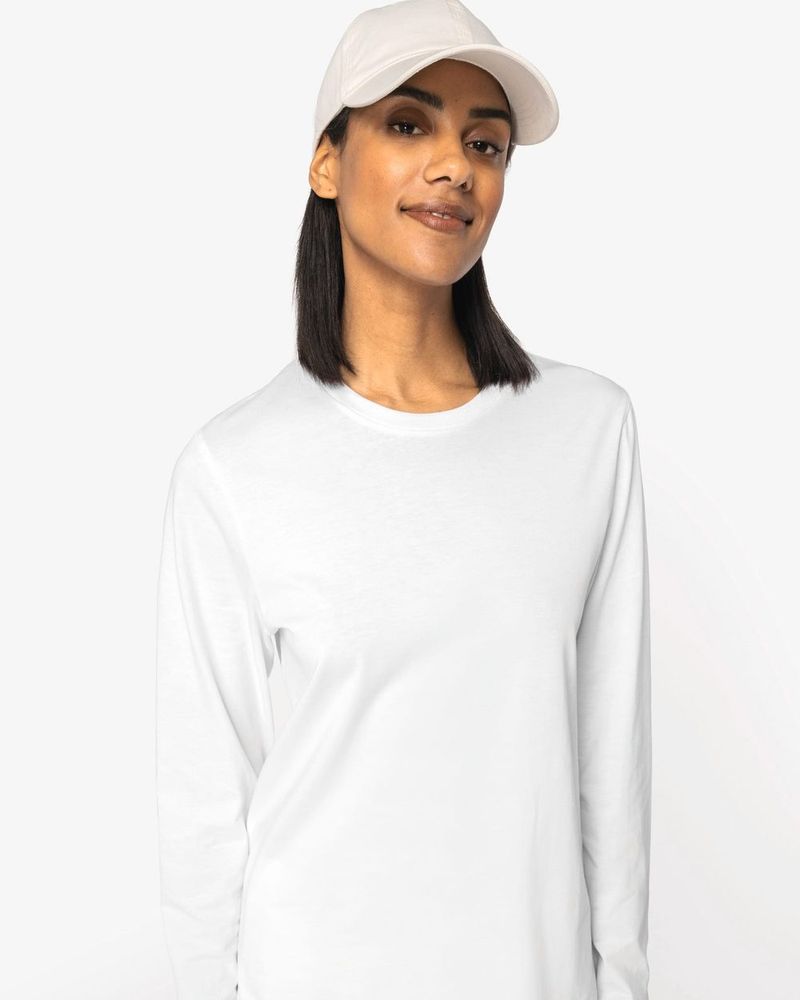 Unisex-T-Shirt mit langen Ärmeln - White