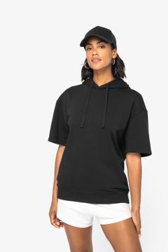 Unisex Kapuzen-Sweatshirt mit überschnittener Schulterpartie aus French Terry, Foto 1