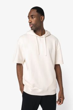 Unisex Kapuzen-Sweatshirt mit überschnittener Schulterpartie aus French Terry, Foto 2