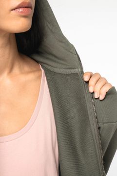 Damen-Kapuzensweatshirt aus French Terry mit Reißverschluss, Foto 7
