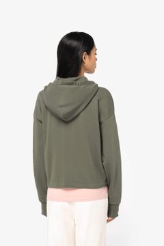 Damen-Kapuzensweatshirt aus French Terry mit Reißverschluss, Foto 3