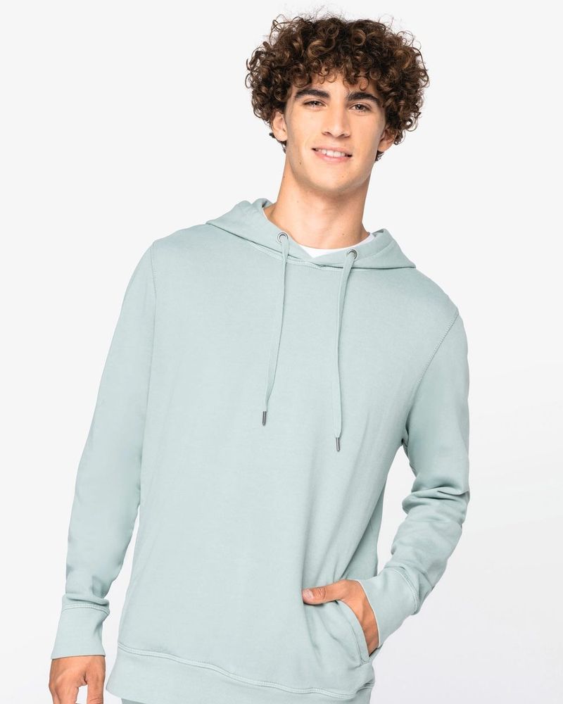 Unisex-Kapuzensweatshirt aus French Terry - Washed Ivory