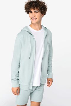 Unisex-Kapuzensweatshirt aus French Terry mit Reißverschluss, Foto 2