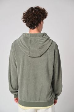 Kapuzensweatshirt aus Frottee mit Reißverschluss für Herren, Foto 4