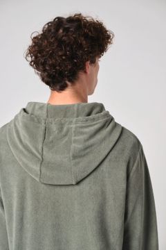Kapuzensweatshirt aus Frottee mit Reißverschluss für Herren, Foto 5