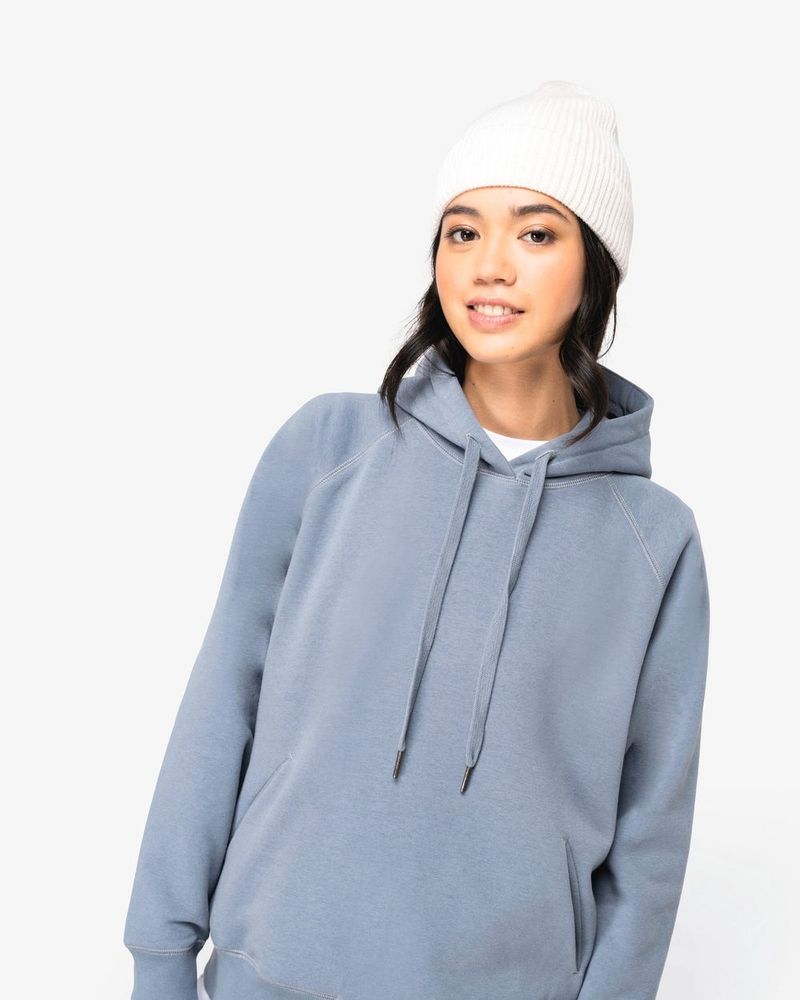 Damen Kapuzensweatshirt Raglan - Ivory
