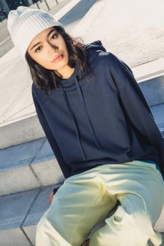 Unisex Kapuzen-Sweatshirt mit hängenden Schultern aus French Terry, Foto 6