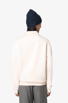 Unisex-Sweatshirt mit Reißverschluss, Polokragen und überschnittenen Schultern, Foto 6