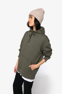 Unisex Kapuzen-Sweatshirt mit hängenden Schultern aus gebürstetem Molton, Foto 4