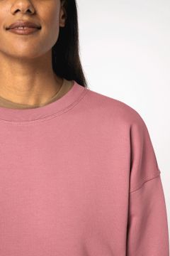 Sweatshirt mit Rundhalsausschnitt und überschnittenen Schultern, Damen, Foto 5