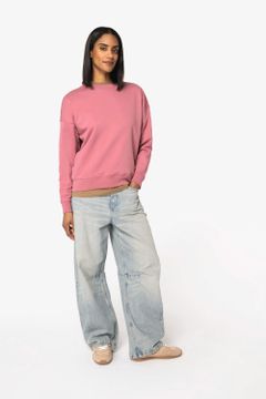 Sweatshirt mit Rundhalsausschnitt und überschnittenen Schultern, Damen, Foto 2