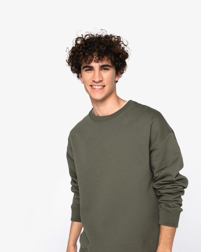 Oversize Unisex-Sweatshirt mit Rundhalsausschnitt 350 g/m² - Ivory