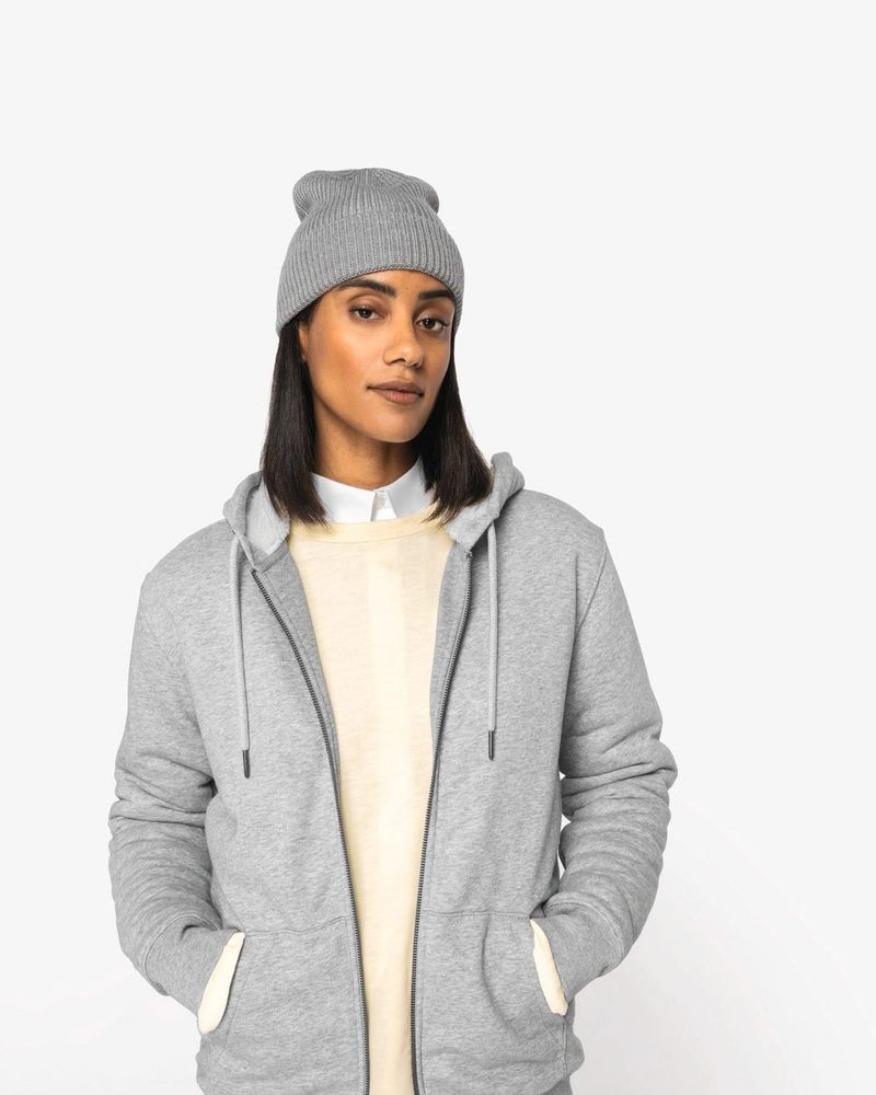 Unisex-Sweatshirt mit Reißverschluss und Sherpa-Futter - Ivory