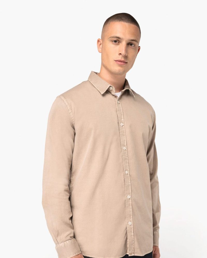 Ausgewaschenes Herrenhemd - Washed white